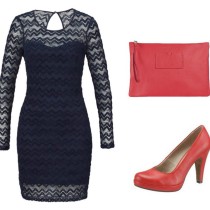 Hochzeitsgastoutfit naviblue-red