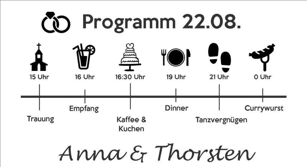 Hochzeitsprogramm