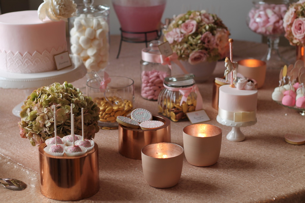 rosa und kupfer Candy Bar